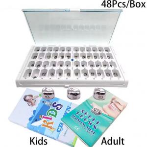 48pcs Stainless Steel Temporary Crowns Kit Adult Kids